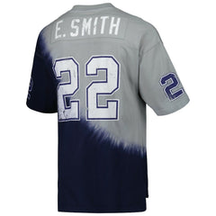 Emmitt Smith Retired Player Name & Number Diagonal Tie-Dye V-Neck T-Shirt - Dallas Cowboys T-shirts