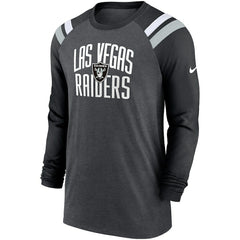 Tri-Blend Raglan Athletic Long Sleeve Fashion T-Shirt - Las Vegas Raiders T-shirts