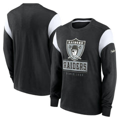 Oakland Raiders Rewind Playback Helmet Long Sleeve T-Shirt - Las Vegas Raiders T-shirts
