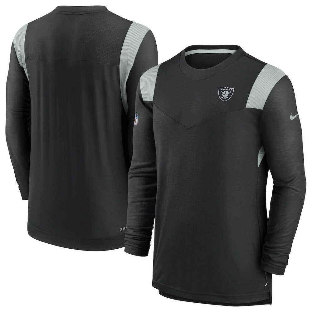 Sideline Tonal Logo Performance Player Long Sleeve T-Shirt - Las Vegas Raiders T-shirts