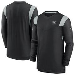 Sideline Tonal Logo Performance Player Long Sleeve T-Shirt - Las Vegas Raiders T-shirts