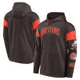 Brownie The Elf Sideline Athletic Arch Jersey Performance Pullover Hoodie - Cleveland Browns Hoodies,Jerseys