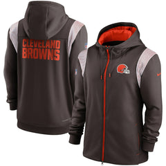 Performance Sideline Lockup Full-Zip Hoodie - Cleveland Browns Hoodies