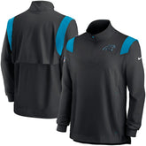 Sideline Coach Chevron Lockup Quarter-Zip Long Sleeve Top - Carolina Panthers Tops