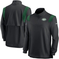 Sideline Coach Chevron Lockup Quarter-Zip Long Sleeve Top - New York Jets Tops