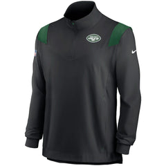 Sideline Coach Chevron Lockup Quarter-Zip Long Sleeve Top - New York Jets Tops