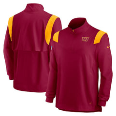 Sideline Coach Chevron Lockup Quarter-Zip Long Sleeve Top - Washington Commanders Tops