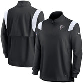 Sideline Coach Chevron Lockup Quarter-Zip Long Sleeve Top - Atlanta Falcons Tops