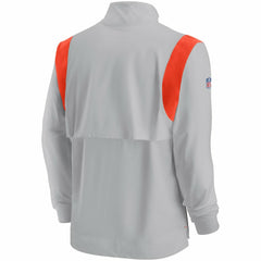 Sideline Coach Chevron Lockup Quarter-Zip Long Sleeve Top - Cleveland Browns Tops