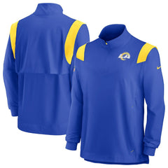 Sideline Coach Chevron Lockup Quarter-Zip Long Sleeve Top - Los Angeles Rams Tops