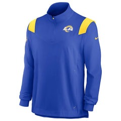 Sideline Coach Chevron Lockup Quarter-Zip Long Sleeve Top - Los Angeles Rams Tops
