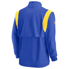 Sideline Coach Chevron Lockup Quarter-Zip Long Sleeve Top - Los Angeles Rams Tops