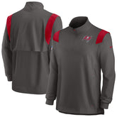 Sideline Coach Chevron Lockup Quarter-Zip Long Sleeve Top - Tampa Bay Buccaneers Tops