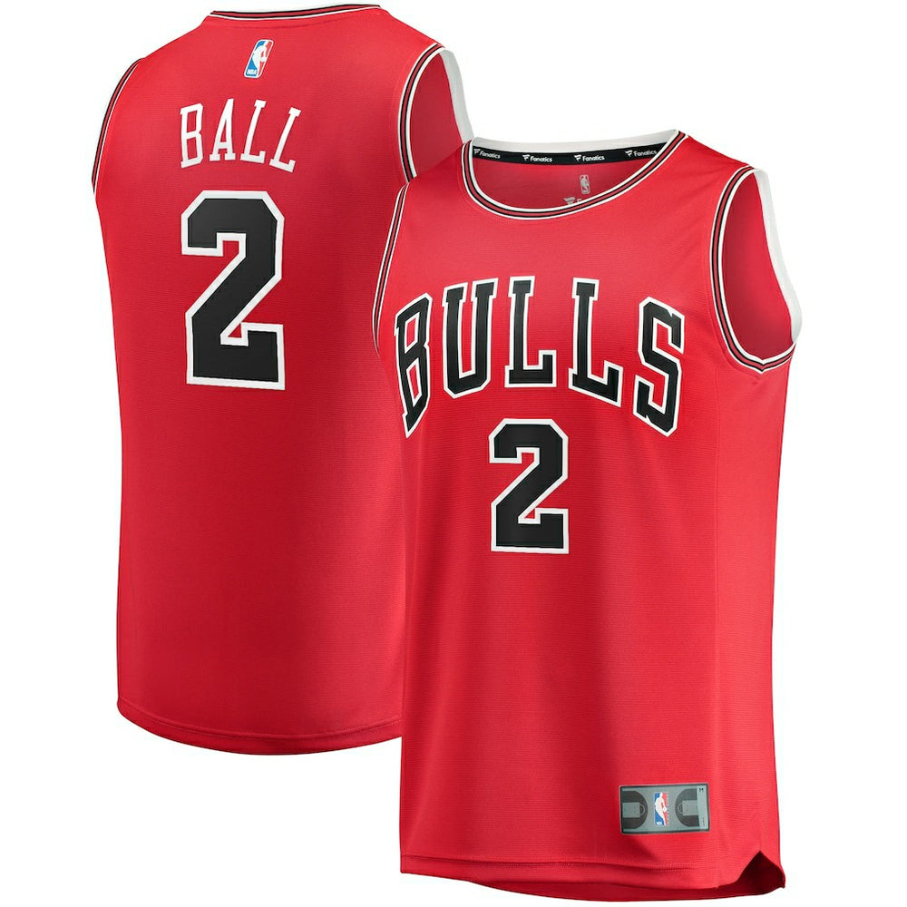 Fanatics Lonzo Ball Chicago Bulls Youth Fast Break Road Replica Jersey sale