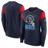 Rewind Playback Helmet Long Sleeve T-Shirt - Tennessee Titans T-shirts