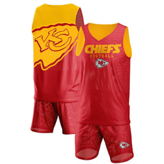 FOCO Colorblock Mesh V-Neck & Shorts Set - Kansas City Chiefs Shorts