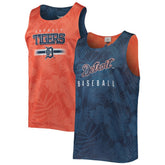 Navy Detroit Tigers FOCO Floral Reversible Mesh Tank Top