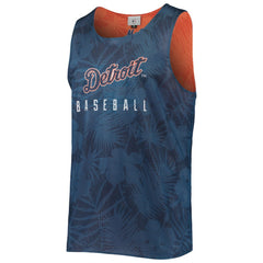 Navy Detroit Tigers FOCO Floral Reversible Mesh Tank Top