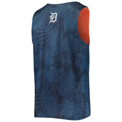 Navy Detroit Tigers FOCO Floral Reversible Mesh Tank Top