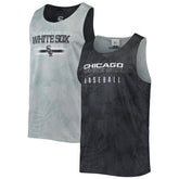 Black Chicago White Sox FOCO Floral Reversible Mesh Tank Top