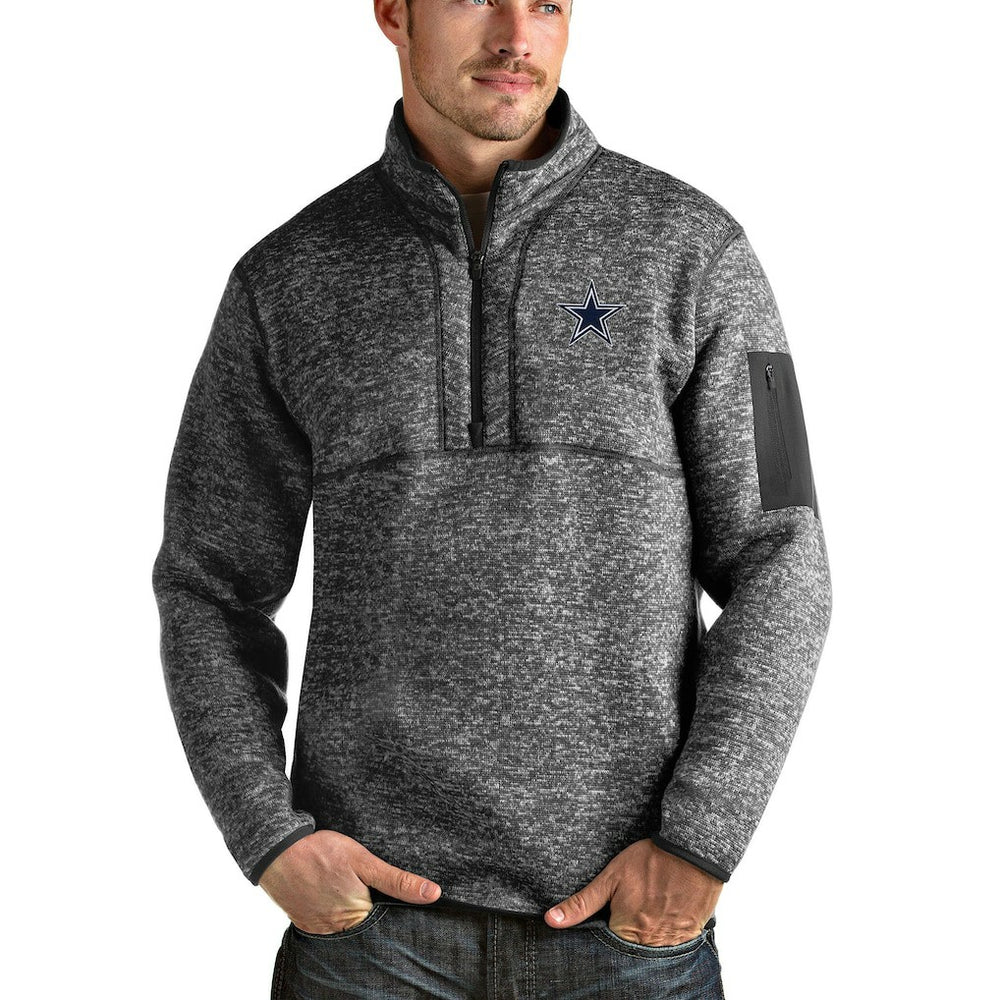 Antigua Fortune Quarter-Zip Pullover Jacket - Dallas Cowboys Pullover