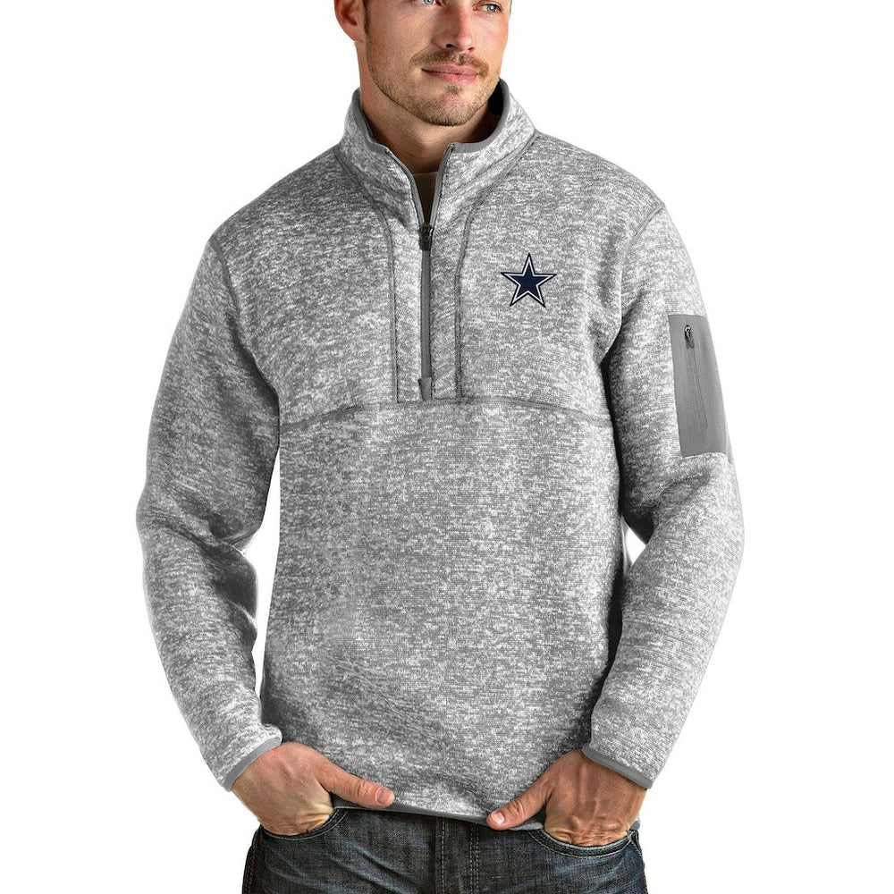 Antigua Fortune Quarter-Zip Pullover Jacket - Dallas Cowboys Pullover