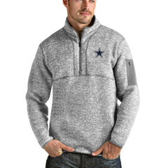 Antigua Fortune Quarter-Zip Pullover Jacket - Dallas Cowboys Pullover