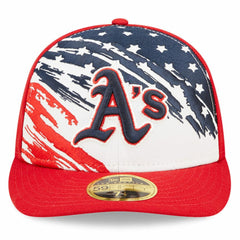 Red Athletics New Era 2022 4th of July Low Profile 59FIFTY Fitted Hat