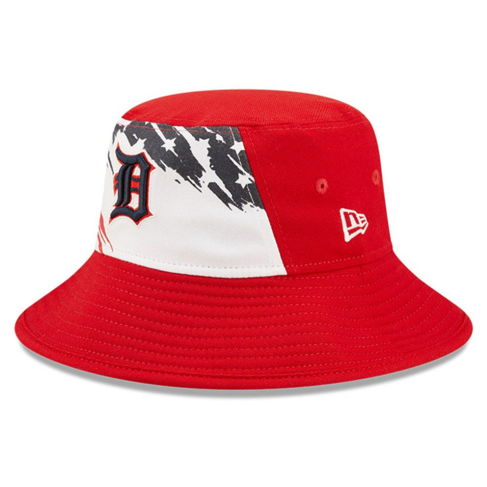 Red Detroit Tigers New Era 2022 4th of July Bucket Hat