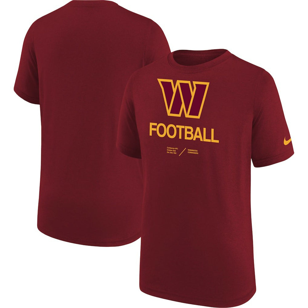 Youth Sideline Legend Performance T-Shirt - Washington Commanders T-shirts