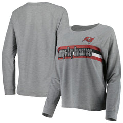 Juniors All Striped Up Raglan Long Sleeve T-Shirt - Tampa Bay Buccaneers T-shirts