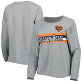 Juniors All Striped Up Raglan Long Sleeve T-Shirt - Chicago Bears T-shirts