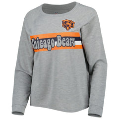 Juniors All Striped Up Raglan Long Sleeve T-Shirt - Chicago Bears T-shirts