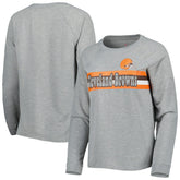 Juniors All Striped Up Raglan Long Sleeve T-Shirt - Cleveland Browns T-shirts