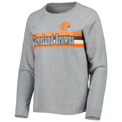 Juniors All Striped Up Raglan Long Sleeve T-Shirt - Cleveland Browns T-shirts