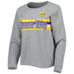 Juniors All Striped Up Raglan Long Sleeve T-Shirt - Minnesota Vikings T-shirts