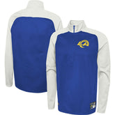 Combine Authentic O-Line Raglan Half-Zip Jacket - Los Angeles Rams Jackets
