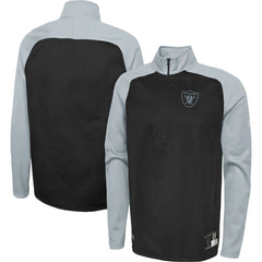 Combine Authentic O-Line Raglan Half-Zip Jacket - Las Vegas Raiders Jackets