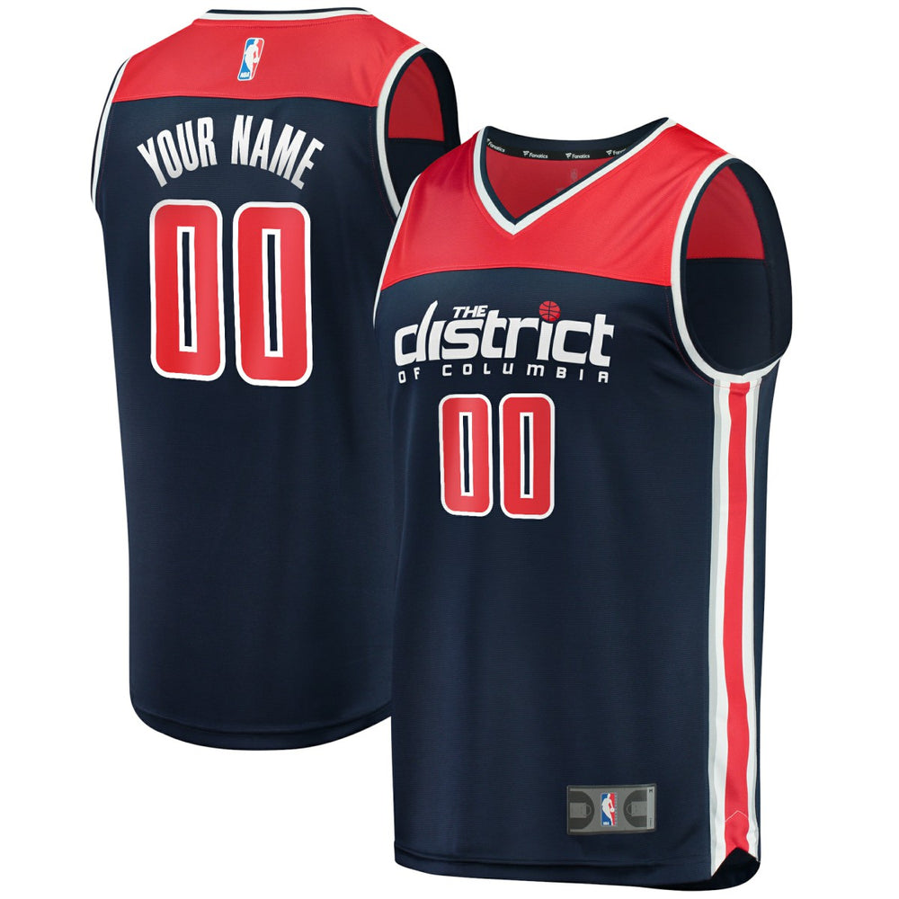 Fanatics Washington Wizards Fast Break Replica Custom Jersey Navy