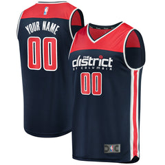 Fanatics Washington Wizards Fast Break Replica Custom Jersey Navy