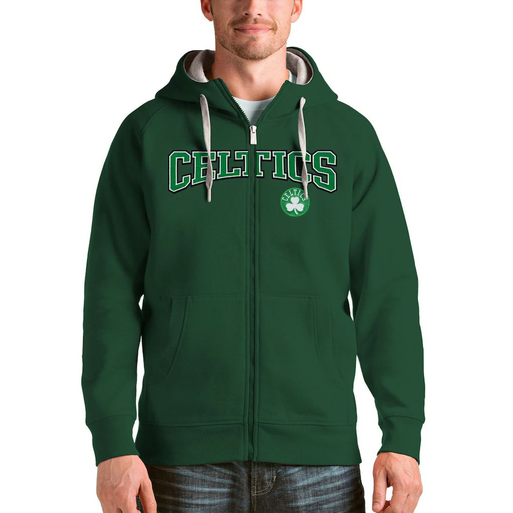 Boston Celtics Antigua Victory Full-Zip Hoodie