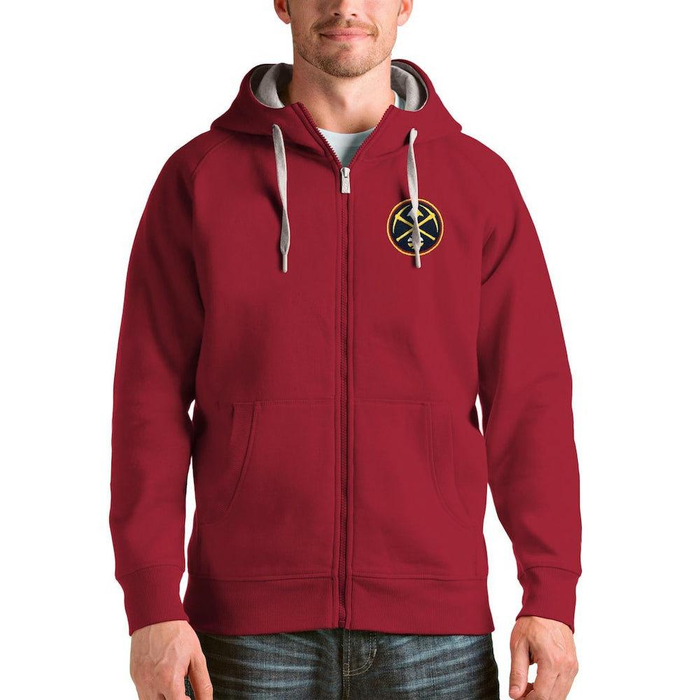 Denver Nuggets Antigua Logo Victory Full-Zip Hoodie sale