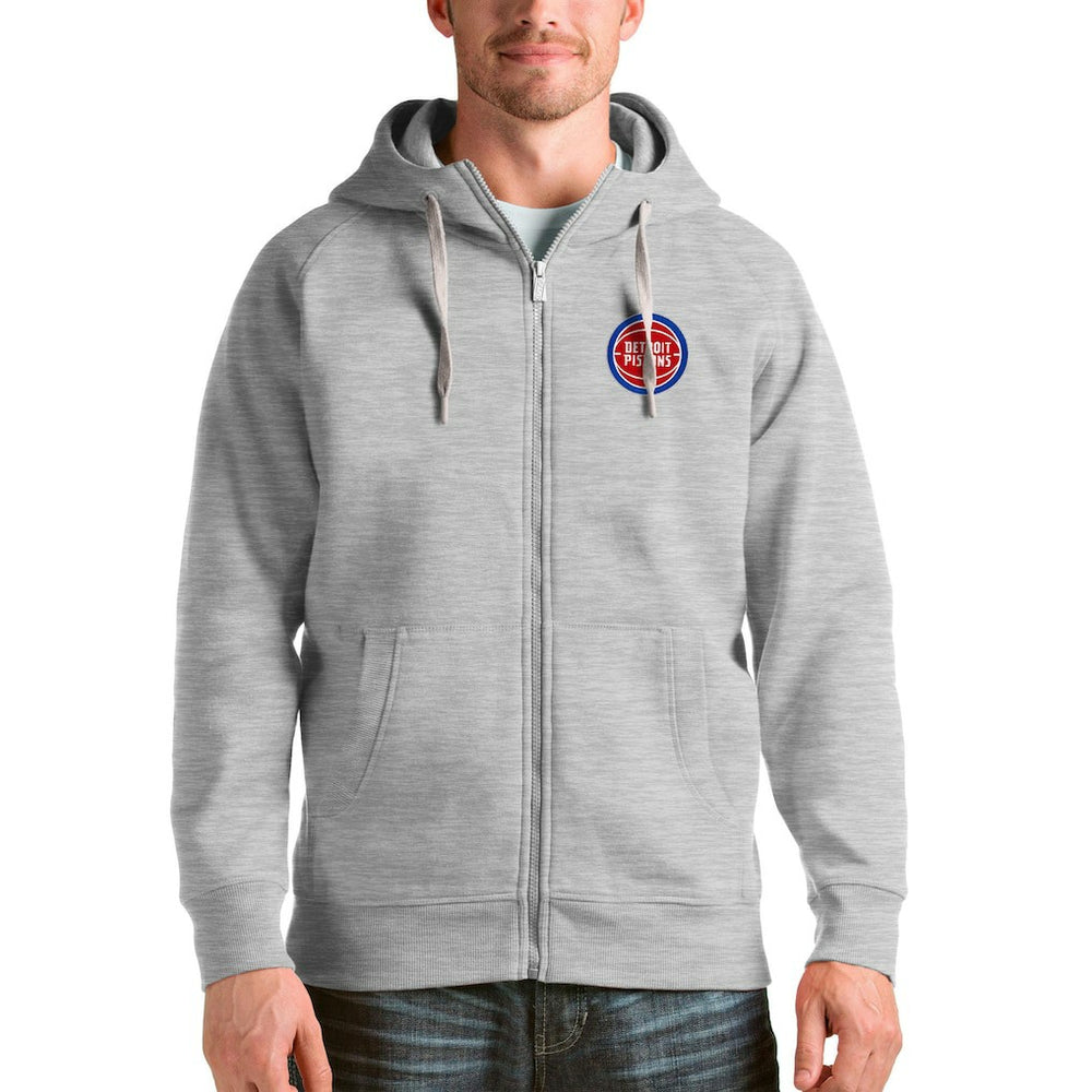 Detroit Pistons Antigua Logo Victory Full-Zip Hoodie sale