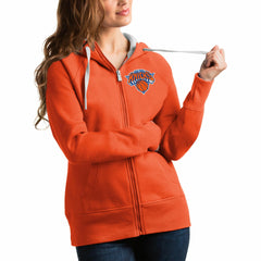 New York Knicks Antigua Women's Victory Full-Zip Hoodie