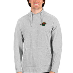 NHL Minnesota Wild Antigua Team Reward Crossover Neckline Pullover Sweatshirt