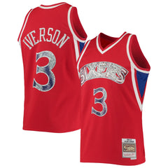 Mitchell & Ness Allen Iverson Philadelphia 76ers 1996/97 Hardwood Classics NBA 75th Anniversary Diamond Swingman Jersey
