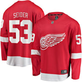 NHL Moritz Seider Detroit Red Wings Fanatics Home Breakaway Player Jersey