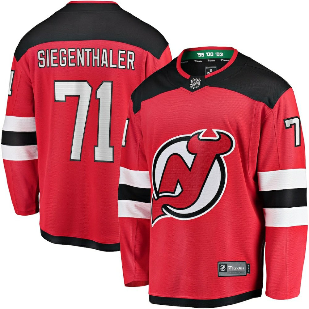 NHL Jonas Siegenthaler New Jersey Devils Fanatics Home Breakaway Player Jersey
