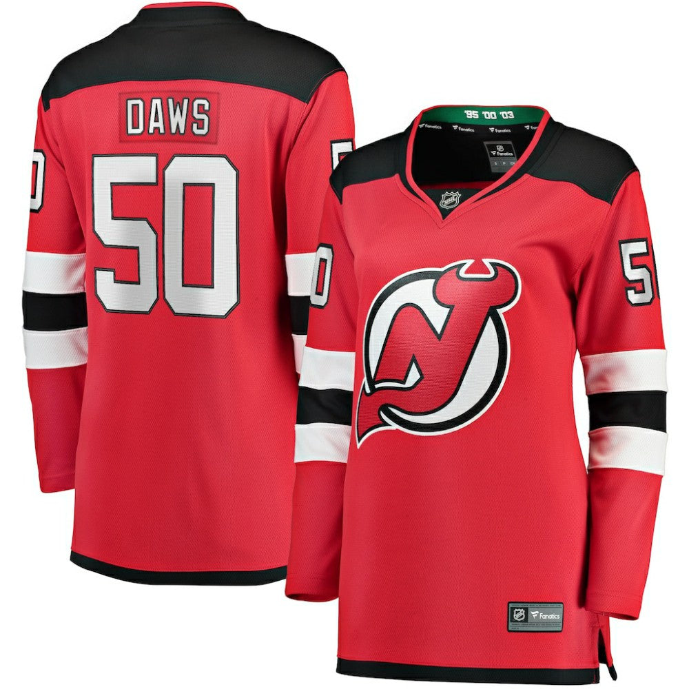 NHL Nico Daws New Jersey Devils Fanatics Women's Home Breakaway Player Jersey