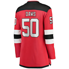 NHL Nico Daws New Jersey Devils Fanatics Women's Home Breakaway Player Jersey